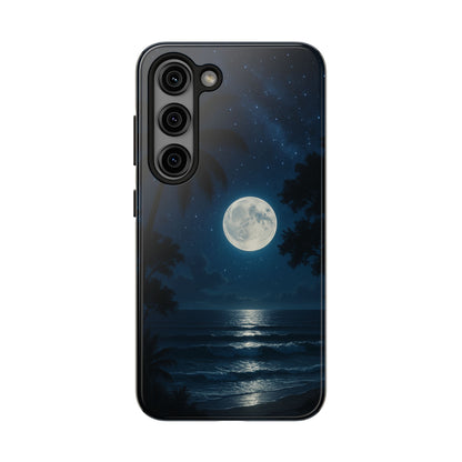 Moonlit Ocean Tough Phone Case, Starry Night Phone Protector, Beach Vibe Phone Cover, Gift for Ocean Lovers, Travel Accessories