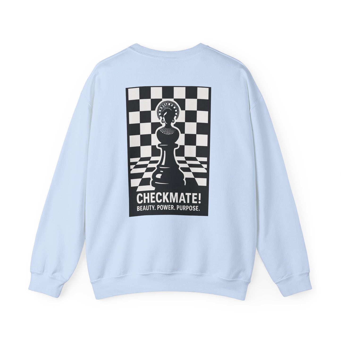 Chess Inspiration Crewneck Sweatshirt | Unisex Gift for Game Lovers, Checkmate Design, Cozy Fashion, Strategy Enthusiast Apparel