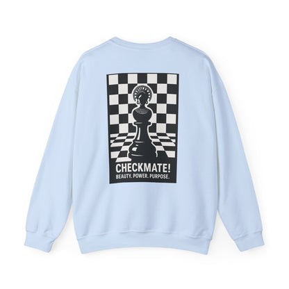 Chess Inspiration Crewneck Sweatshirt | Unisex Gift for Game Lovers, Checkmate Design, Cozy Fashion, Strategy Enthusiast Apparel