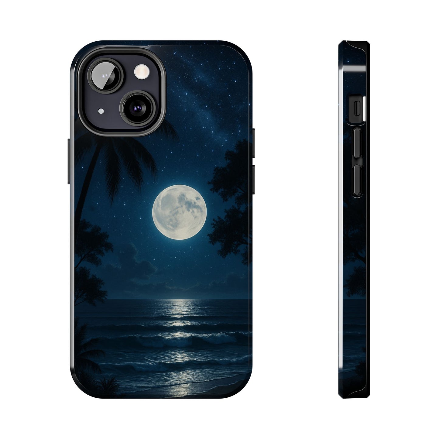 Moonlit Ocean Tough Phone Case, Starry Night Phone Protector, Beach Vibe Phone Cover, Gift for Ocean Lovers, Travel Accessories
