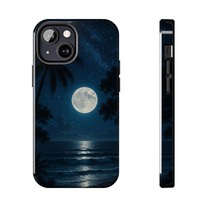Moonlit Ocean Tough Phone Case, Starry Night Phone Protector, Beach Vibe Phone Cover, Gift for Ocean Lovers, Travel Accessories