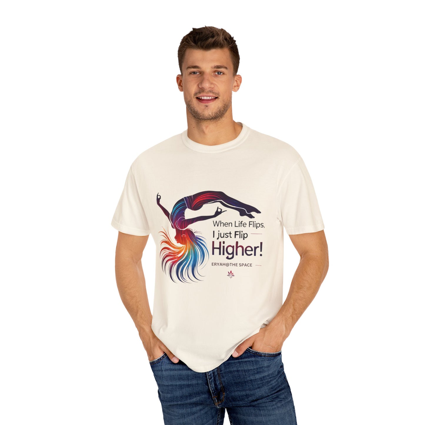 "Flip Higher Tee – Rise with Grace & Power"