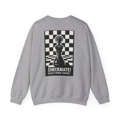 Chess Inspiration Crewneck Sweatshirt | Unisex Gift for Game Lovers, Checkmate Design, Cozy Fashion, Strategy Enthusiast Apparel