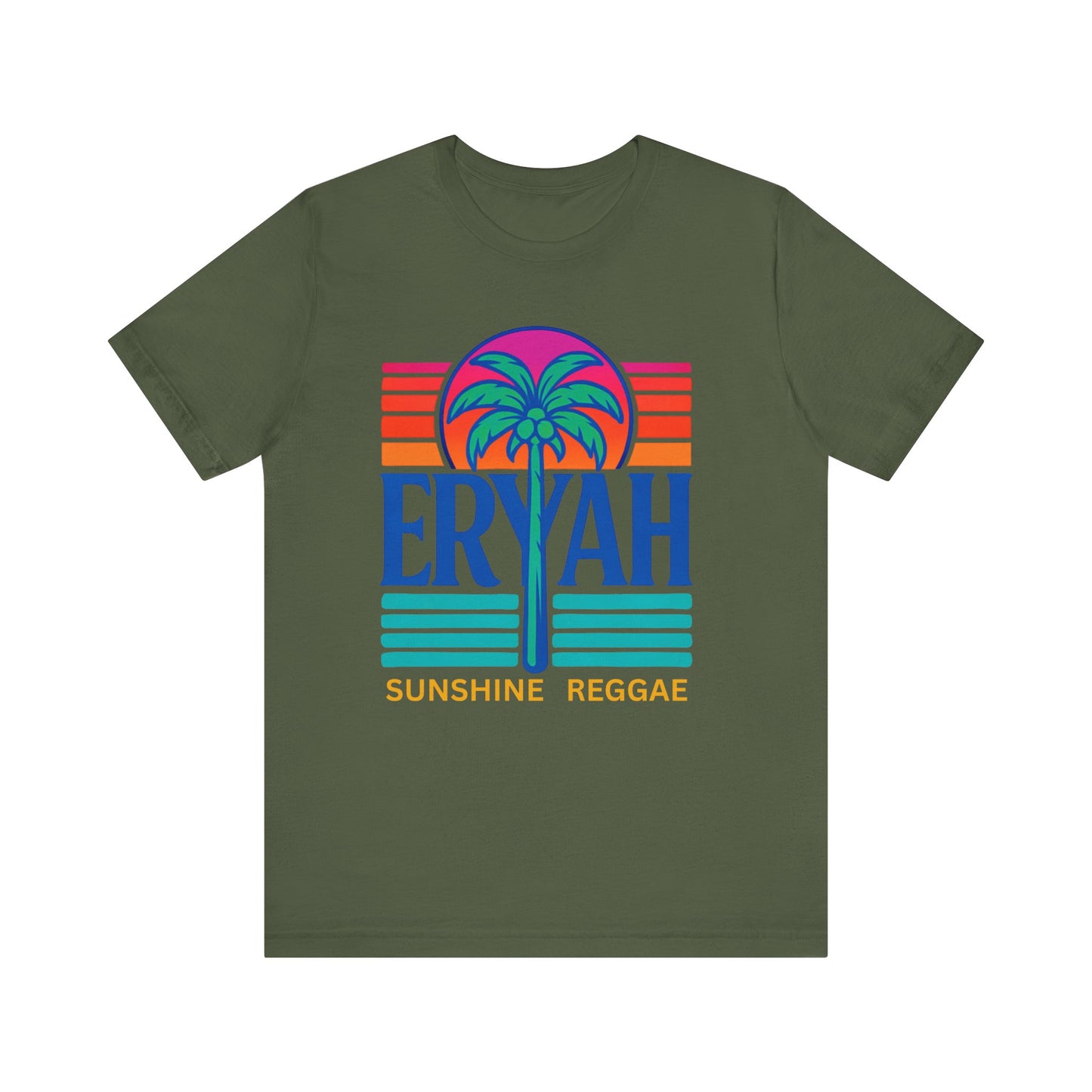 "ERYAH @ The   Space" Tropical Street Tee – Sunset & Palm Tree