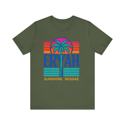 "ERYAH @ The   Space" Tropical Street Tee – Sunset & Palm Tree