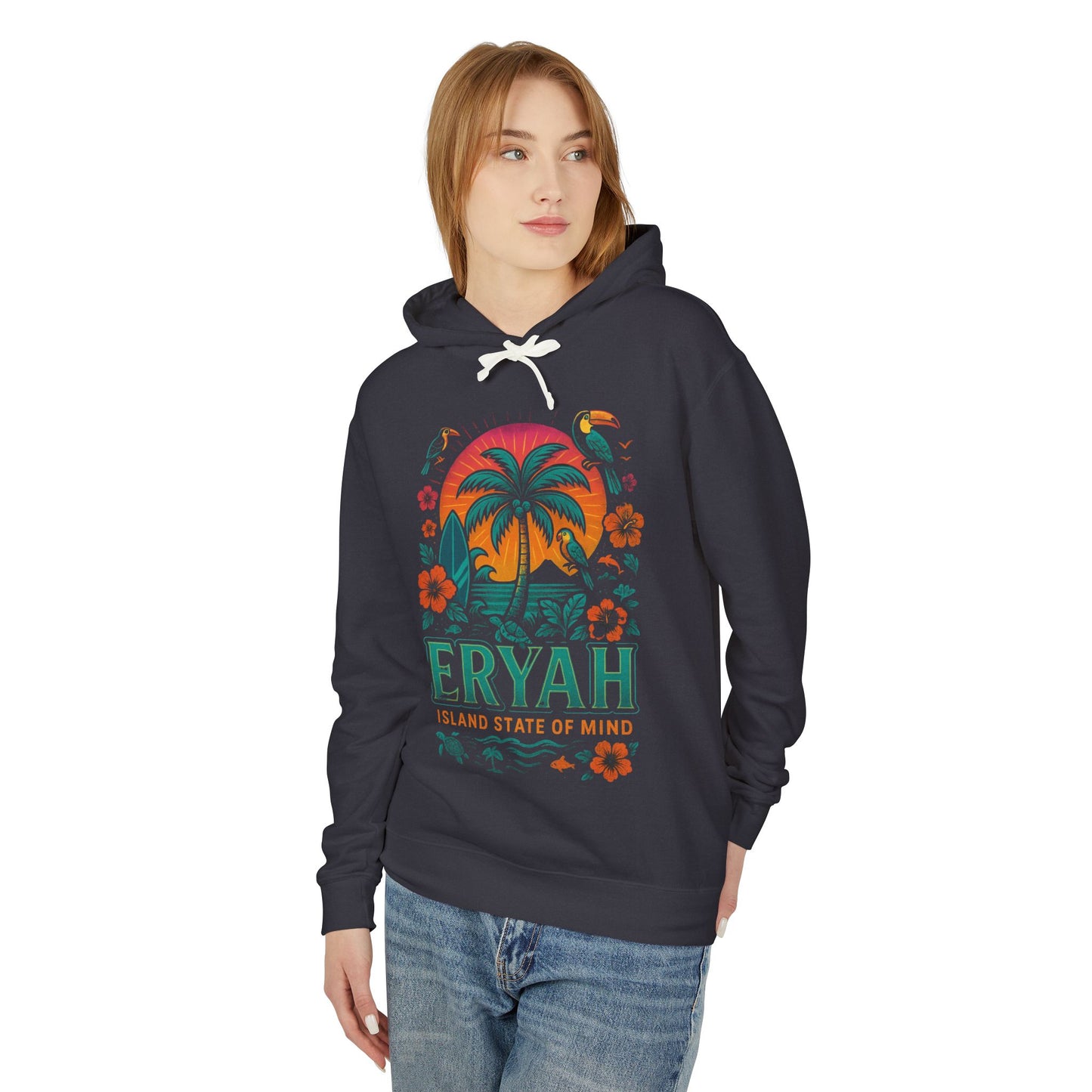 Tropical Graphic Hoodie, Eryah Island State of Mind