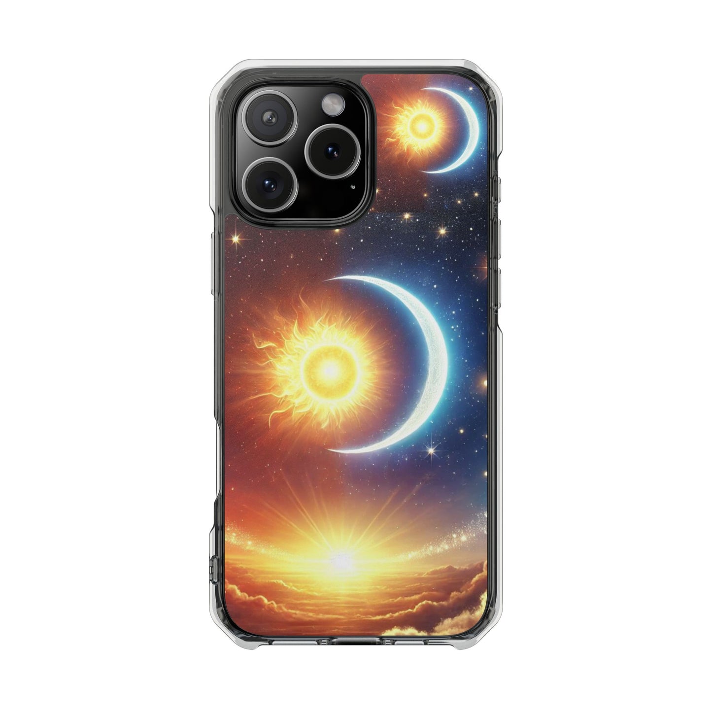 Cosmic Sun & Moon Design, Phone Case