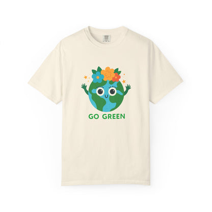 Happy Earth Day Tee - "GO GREEN" Cute Planet Design