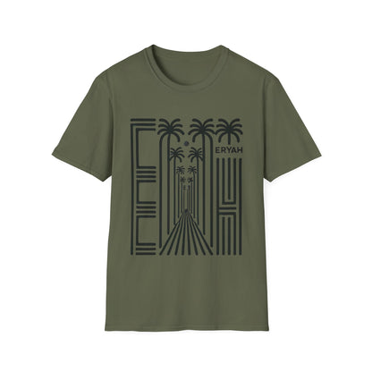 🌴 ERYAH "DESERT OASIS" PALM PATHWAY TEE — MINIMALIST WANDERLUST VIBES 🌴