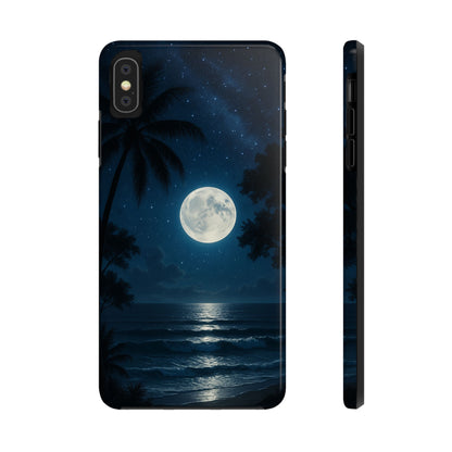 Moonlit Ocean Tough Phone Case, Starry Night Phone Protector, Beach Vibe Phone Cover, Gift for Ocean Lovers, Travel Accessories