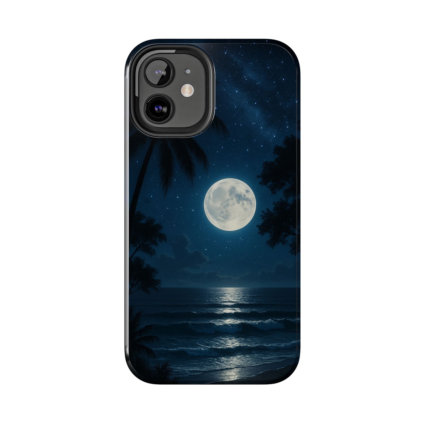Moonlit Ocean Tough Phone Case, Starry Night Phone Protector, Beach Vibe Phone Cover, Gift for Ocean Lovers, Travel Accessories