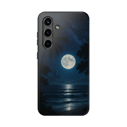 Moonlit Ocean Tough Phone Case, Starry Night Phone Protector, Beach Vibe Phone Cover, Gift for Ocean Lovers, Travel Accessories