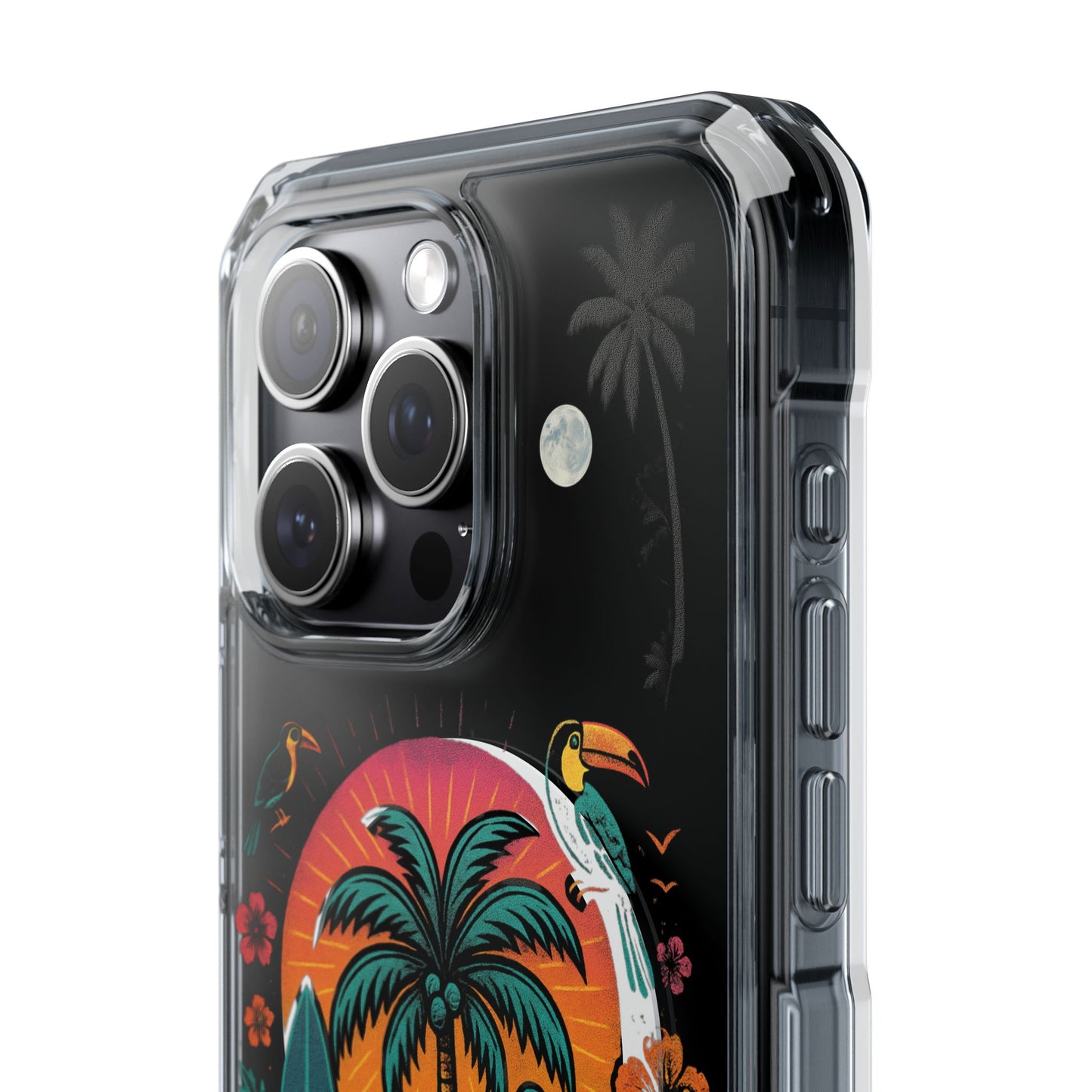 Tropical Phone Case featuring ,Eryah, Island State of Mind' Design,  Clear Magnetic Impact Protection, Perfect Gift for Vacation