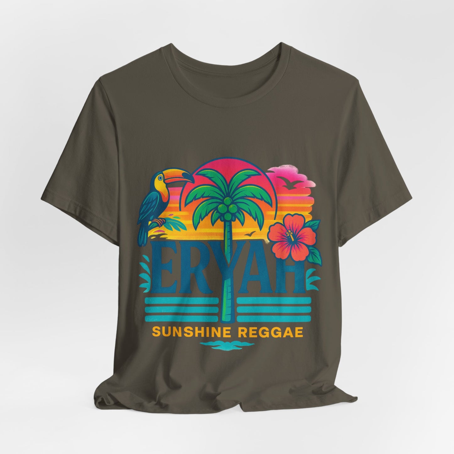"ERYAH" Tropical Sunset Palm Tree Tee