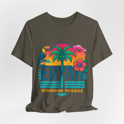 "ERYAH" Tropical Sunset Palm Tree Tee