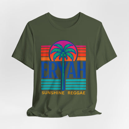 "ERYAH @ The   Space" Tropical Street Tee – Sunset & Palm Tree