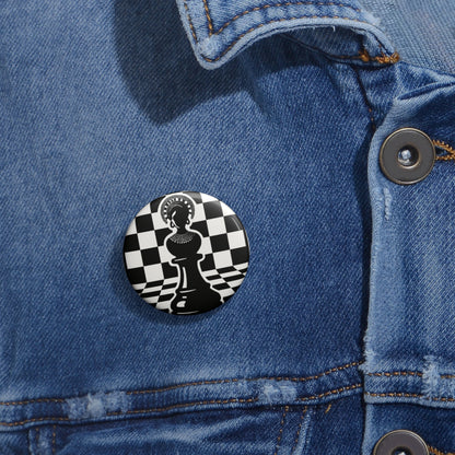 Custom Chess-Themed Pin Buttons, Personalized Chess Gifts, Fun Accessories for Game Lovers, Unique Collectibles, Great for Tournaments
