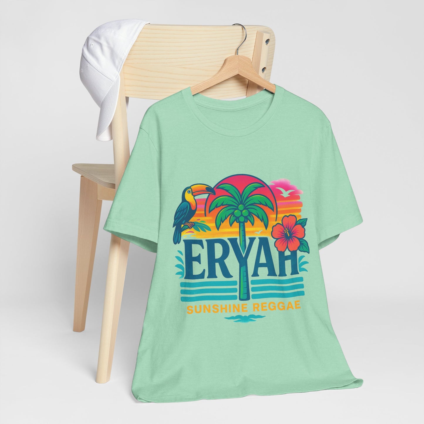 "ERYAH" Tropical Sunset Palm Tree Tee