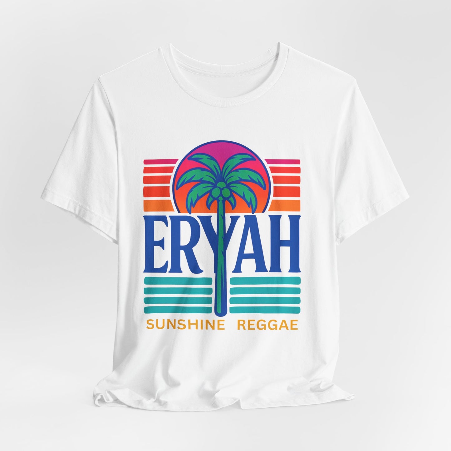 "ERYAH @ The   Space" Tropical Street Tee – Sunset & Palm Tree