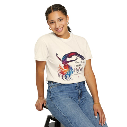 "Flip Higher Tee – Rise with Grace & Power"