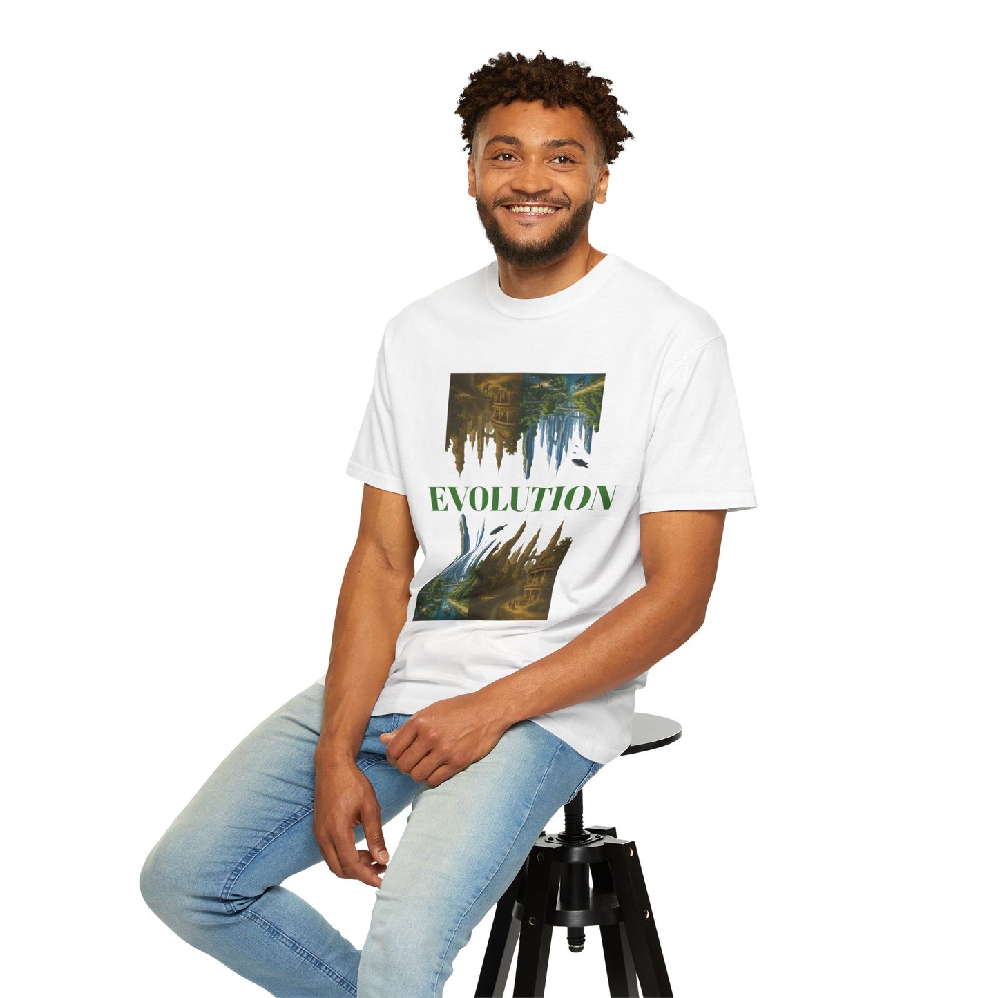 Transformative EVOLUTION T-Shirt - Reflective City/Nature Print