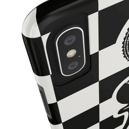 Chess Queen Phone Case, Tough Phone Cases, Stylish Accessories, Unique Gift, Geometric Design, Black and White Aesthetic