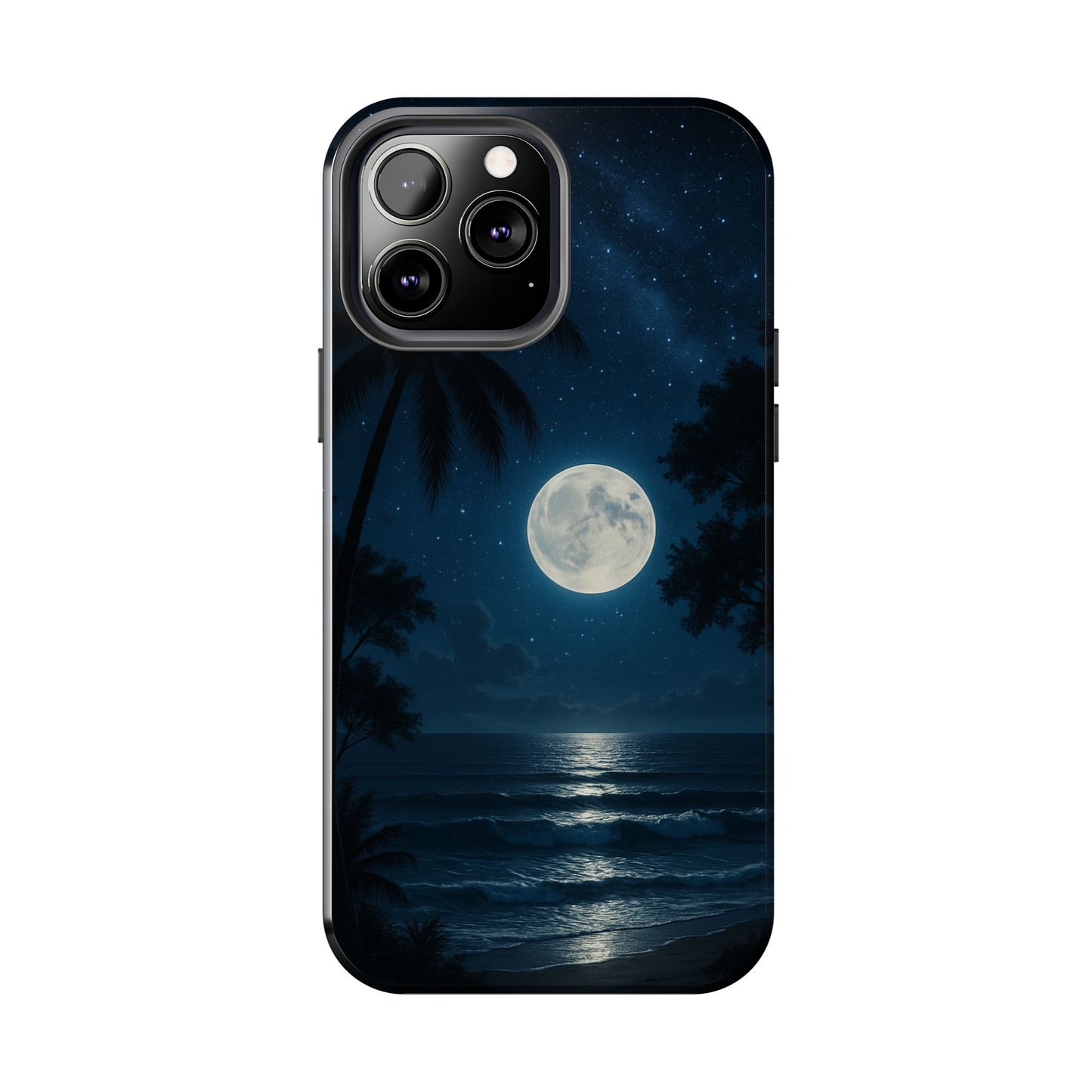 Moonlit Ocean Tough Phone Case, Starry Night Phone Protector, Beach Vibe Phone Cover, Gift for Ocean Lovers, Travel Accessories