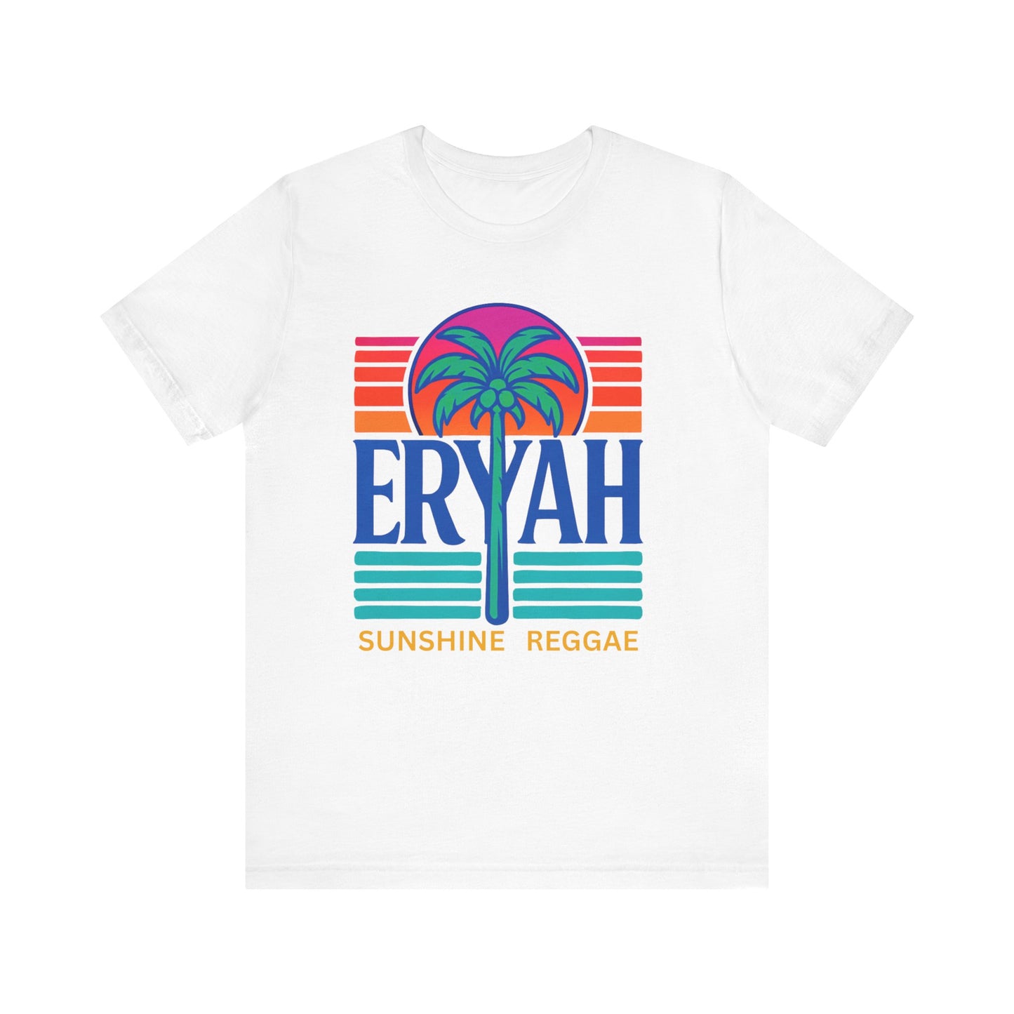 "ERYAH @ The   Space" Tropical Street Tee – Sunset & Palm Tree