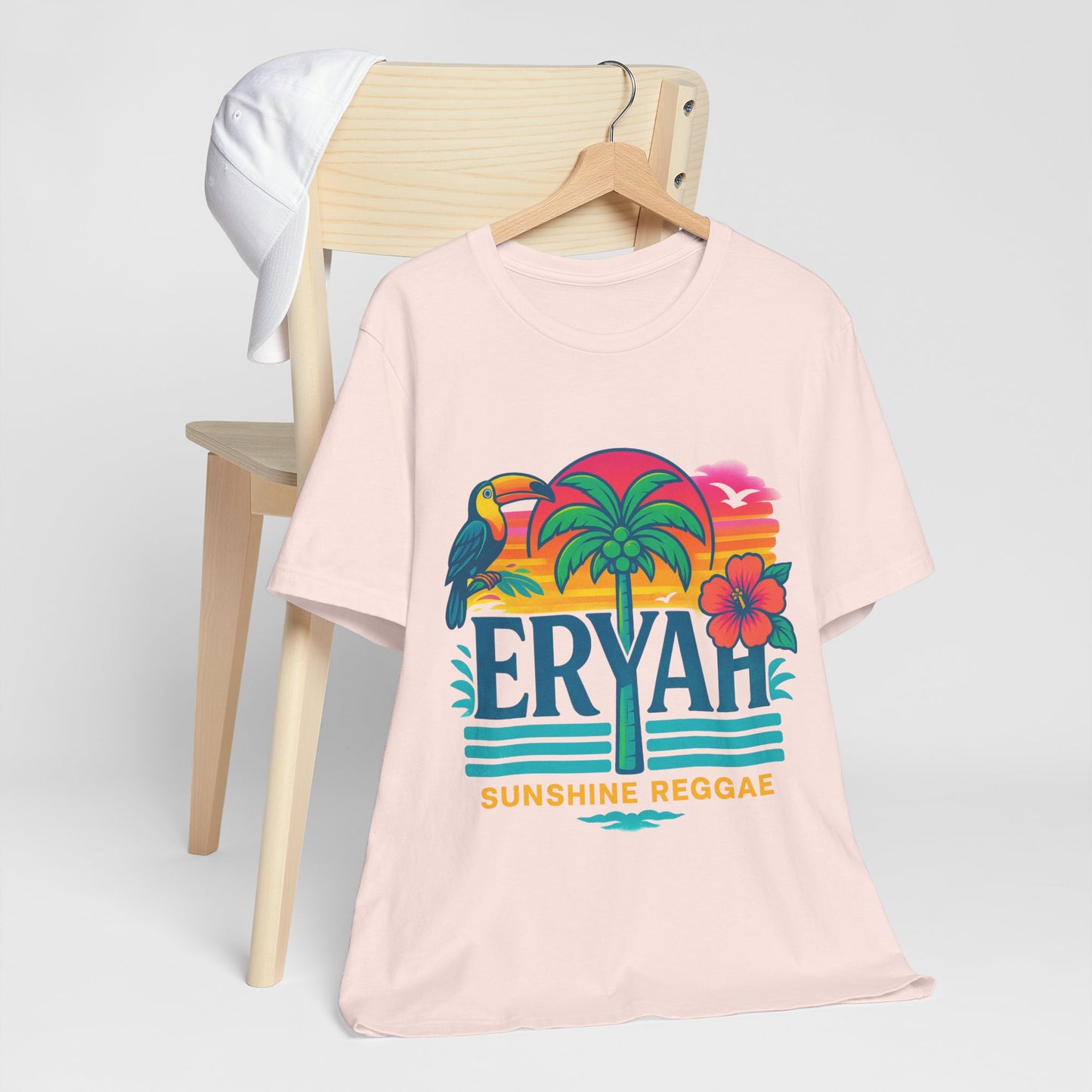 "ERYAH" Tropical Sunset Palm Tree Tee