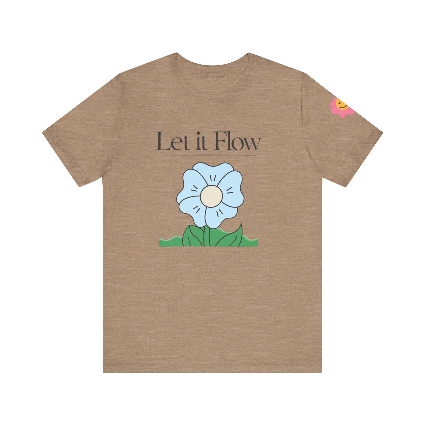 🌸 "Let It Flow" Minimalist Floral Tee – Breathe Easy, Live Lightly 🌸