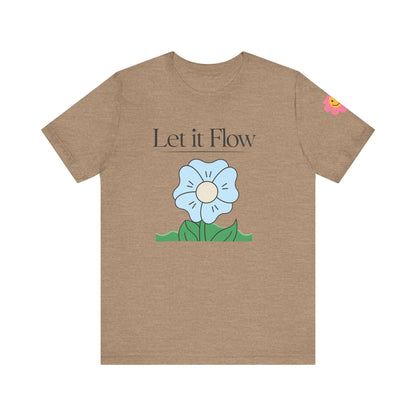 🌸 "Let It Flow" Minimalist Floral Tee – Breathe Easy, Live Lightly 🌸