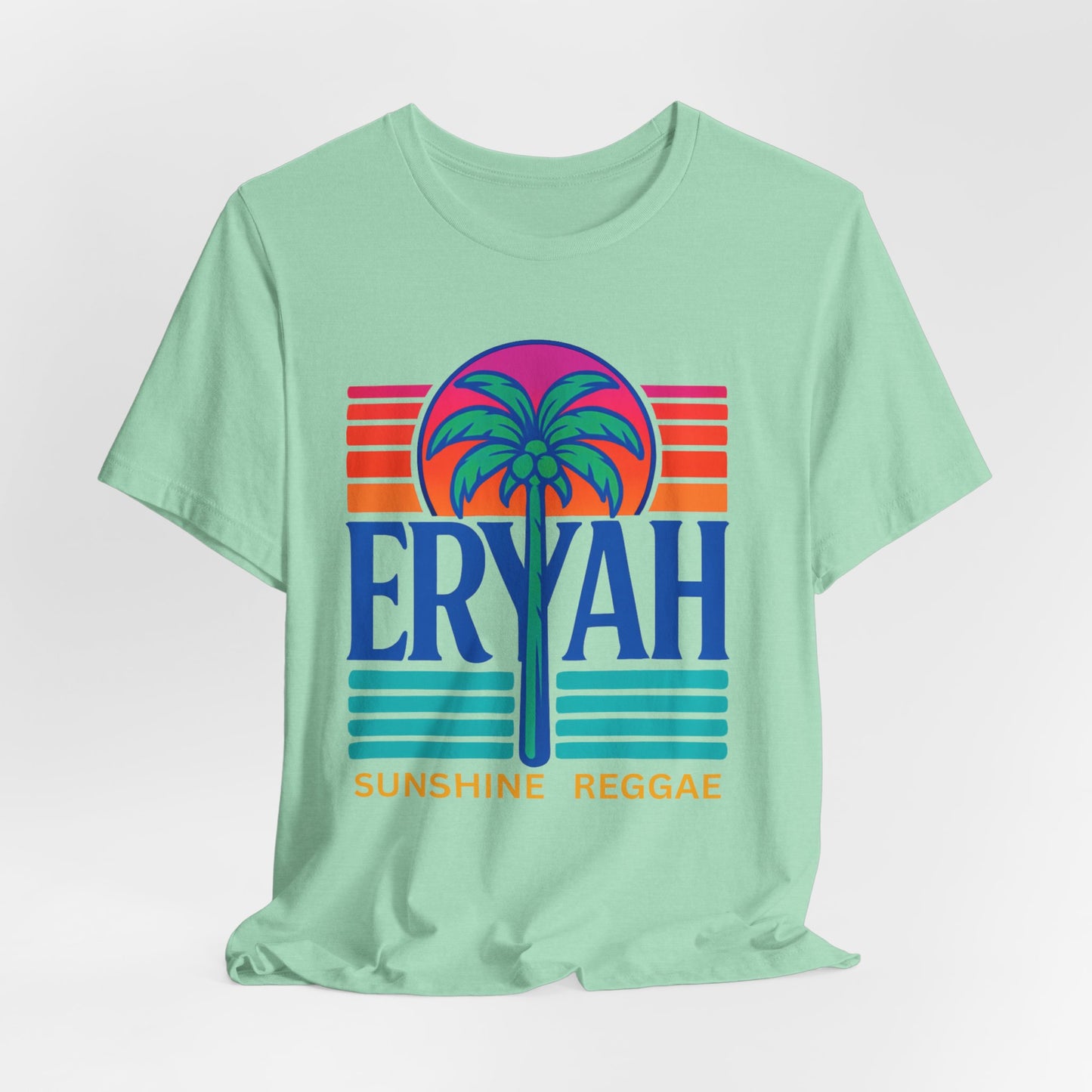 "ERYAH @ The   Space" Tropical Street Tee – Sunset & Palm Tree