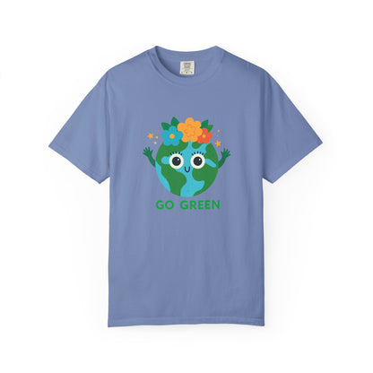 Happy Earth Day Tee - "GO GREEN" Cute Planet Design