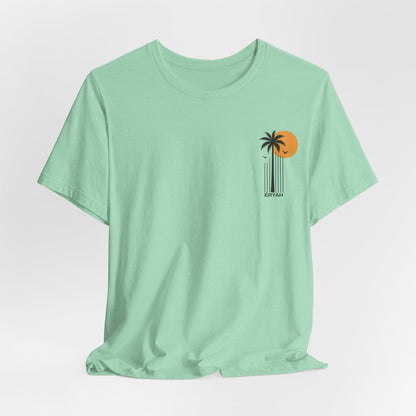 “ERYAH Sunset Palm Tee – Vintage Tropical Vibes”