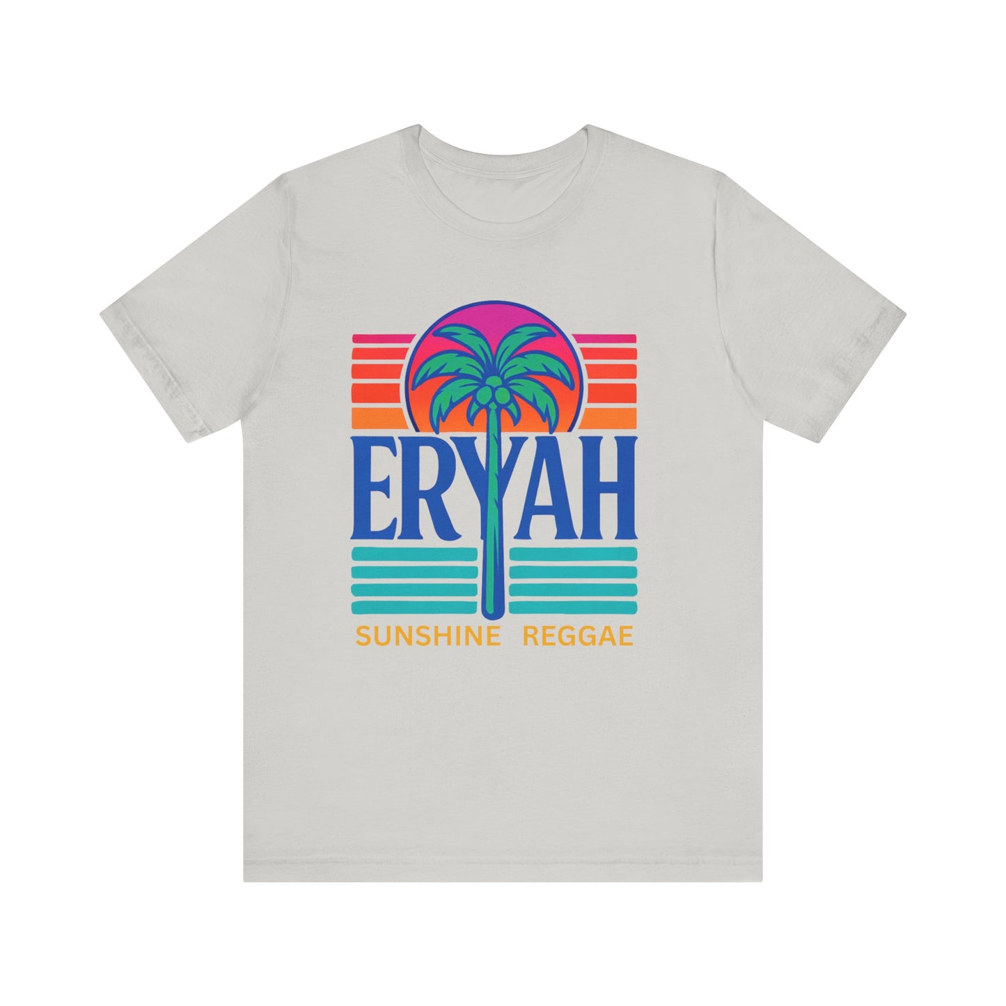 "ERYAH @ The   Space" Tropical Street Tee – Sunset & Palm Tree