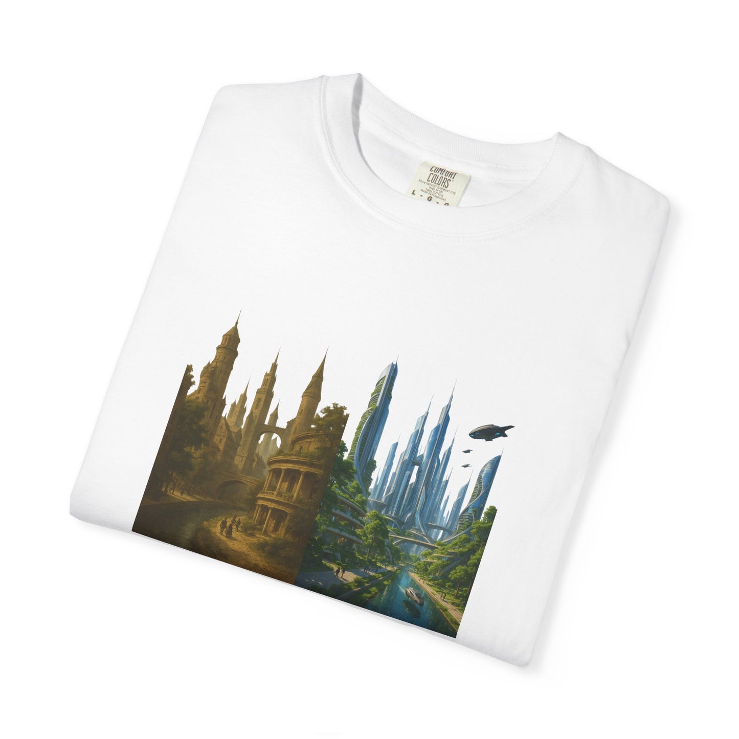 Transformative EVOLUTION Tee - Reflective City/Nature Print