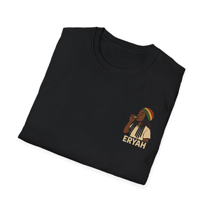 🌿 "Quiet Fire" Eryah Rasta Beanie Tee – Minimalist Cultural Statement