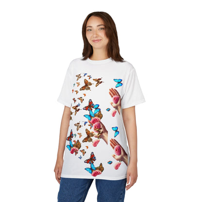 "Flutter Bloom – Handheld Harmony Edition Tee  "