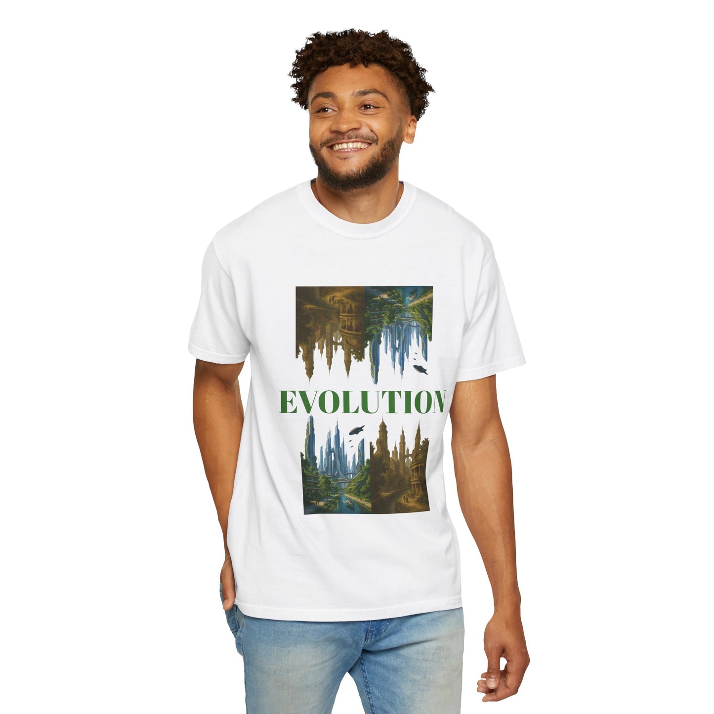 Transformative EVOLUTION T-Shirt - Reflective City/Nature Print