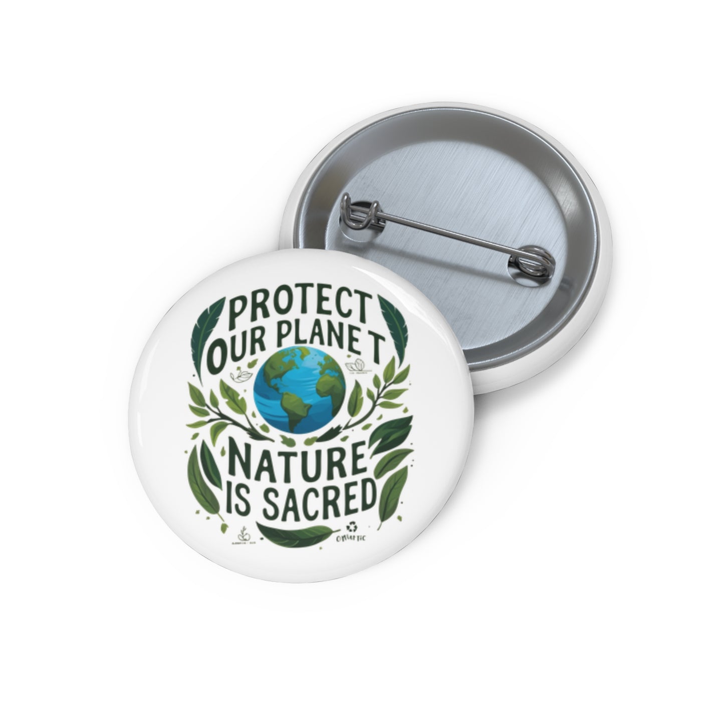 Eco-Friendly Custom Pin Buttons, Nature Conservation Badges, Sustainable Gifts, Earth Day Accessories, Environmental Awareness Pins