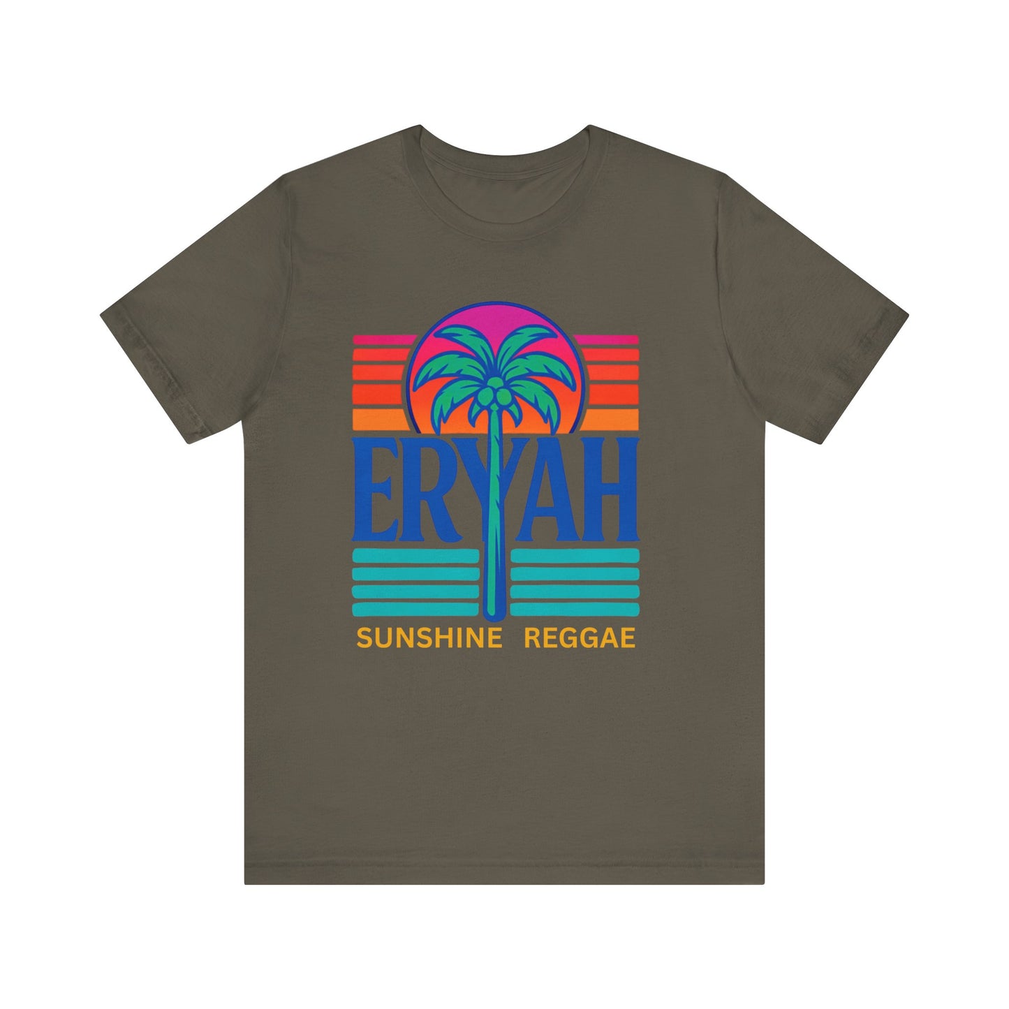 "ERYAH @ The   Space" Tropical Street Tee – Sunset & Palm Tree