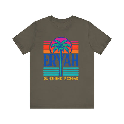 "ERYAH @ The   Space" Tropical Street Tee – Sunset & Palm Tree