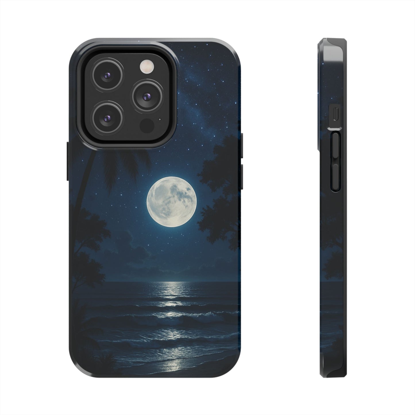 Moonlit Ocean Tough Phone Case, Starry Night Phone Protector, Beach Vibe Phone Cover, Gift for Ocean Lovers, Travel Accessories
