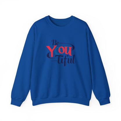 Be You Tiful Sweatshirt | Cozy Unisex Crewneck | Inspirational Gift | Casual Wear | Self-Love Reminder | Perfect for All Occasions