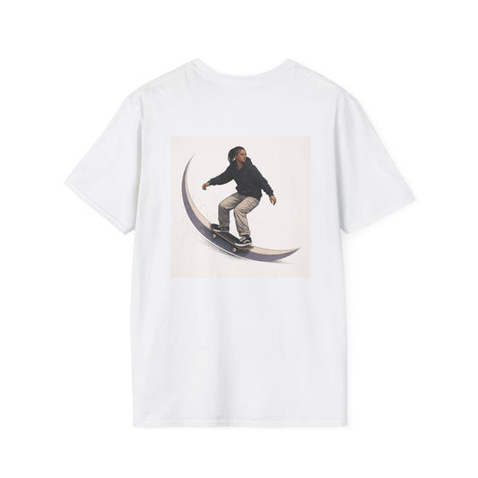 Lunar Kick Skate Hero T-shirt — Black Female Skater Graphic
