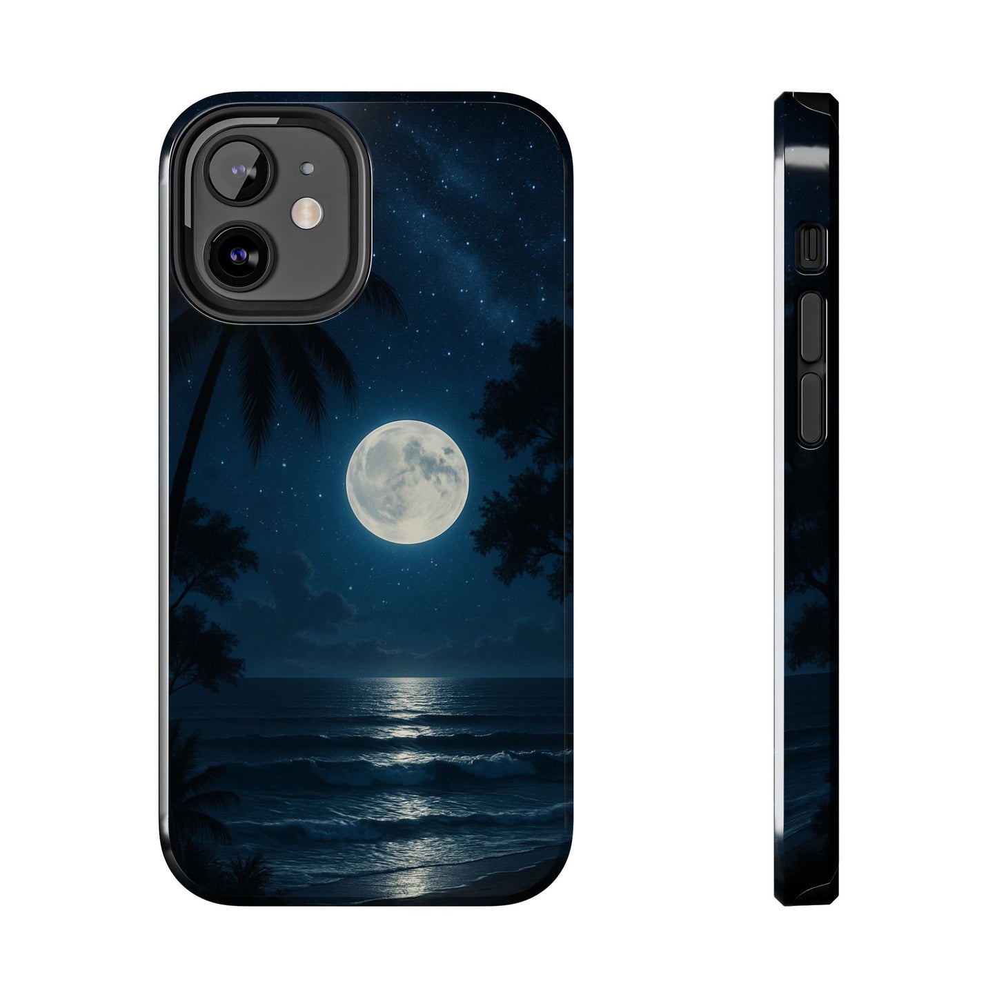 Moonlit Ocean Tough Phone Case, Starry Night Phone Protector, Beach Vibe Phone Cover, Gift for Ocean Lovers, Travel Accessories