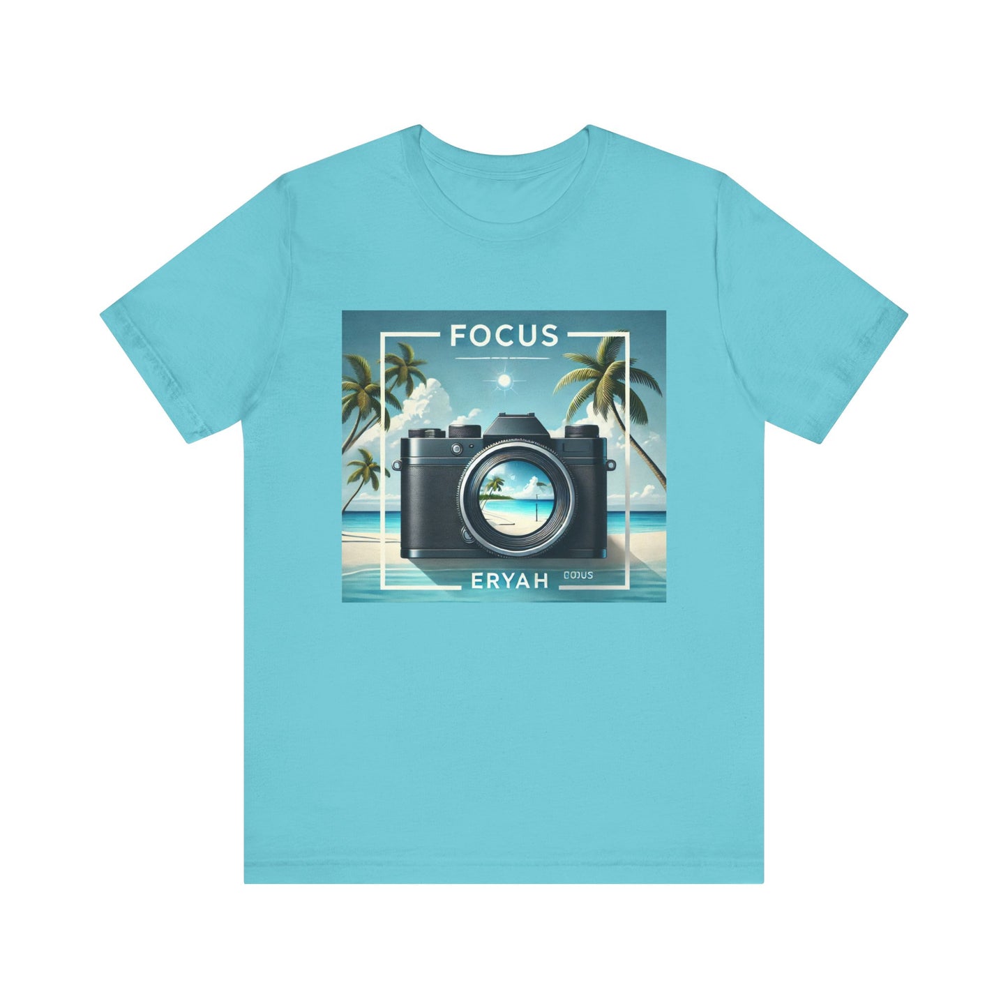 📸 "FOCUS" Beach Camera Tee – Tropical Lens Vibes 📸
