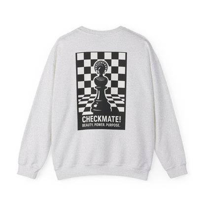 Chess Inspiration Crewneck Sweatshirt | Unisex Gift for Game Lovers, Checkmate Design, Cozy Fashion, Strategy Enthusiast Apparel