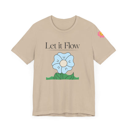 🌸 "Let It Flow" Minimalist Floral Tee – Breathe Easy, Live Lightly 🌸