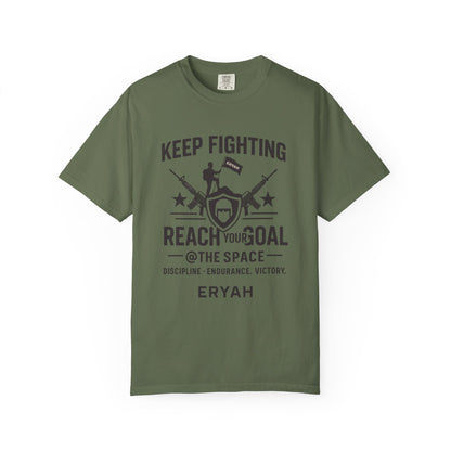 “KEEP FIGHTING” Motivational Military Tee by ERYAH